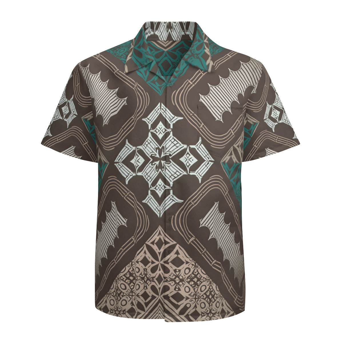 Abstract Elegant Short Sleeves Men's Shirt