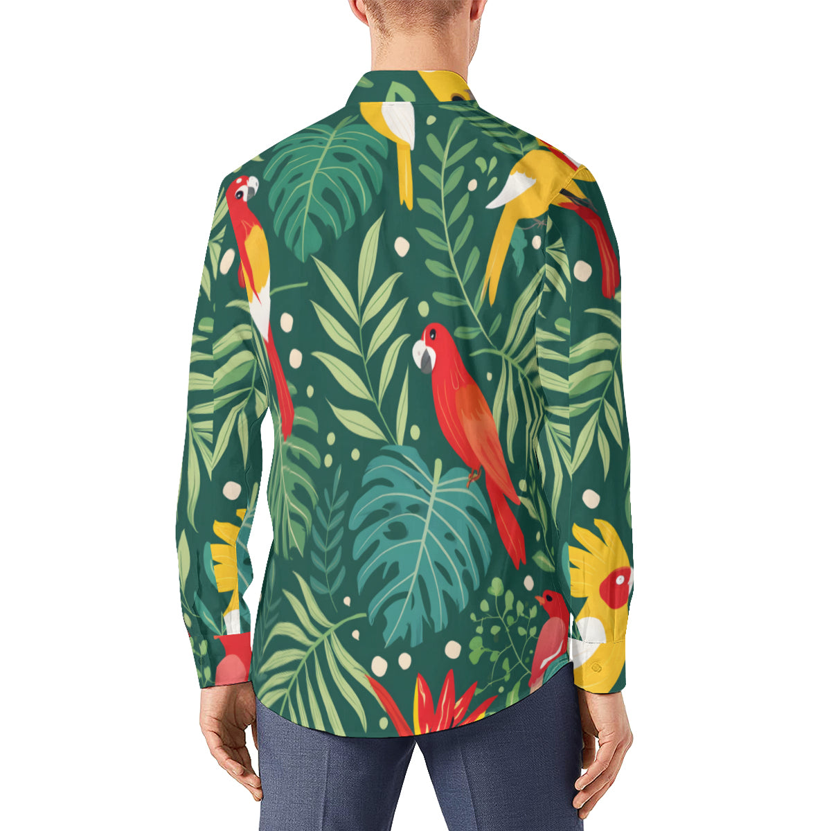 Tropical Men's Classic Long-Sleeved Shirt | Polyester