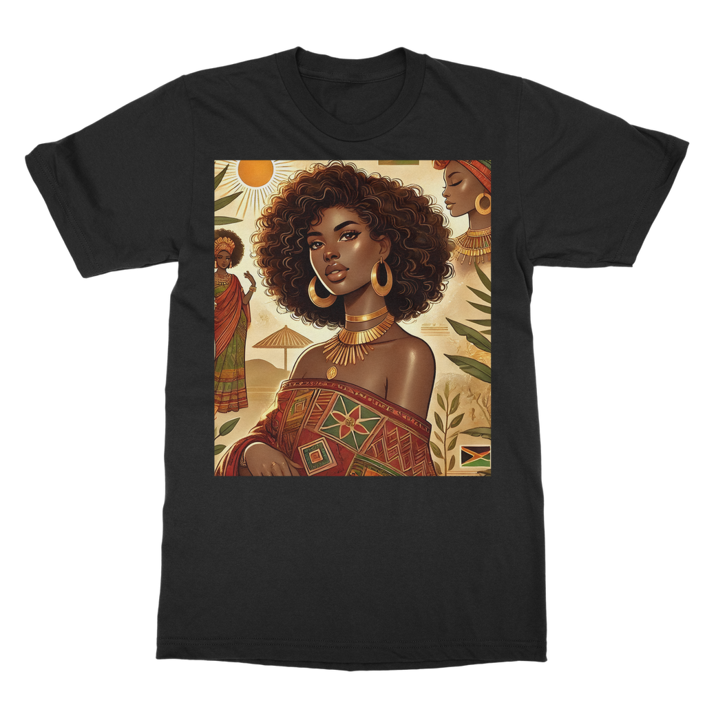 A beautiful radiant dark skinned woman Classic Adult T-Shirt