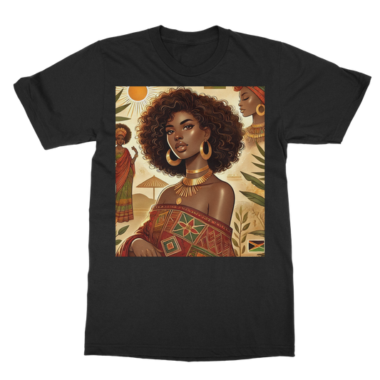 A beautiful radiant dark skinned woman Classic Adult T-Shirt