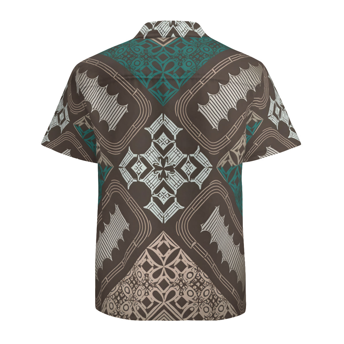 Abstract Elegant Short Sleeves Men's Shirt