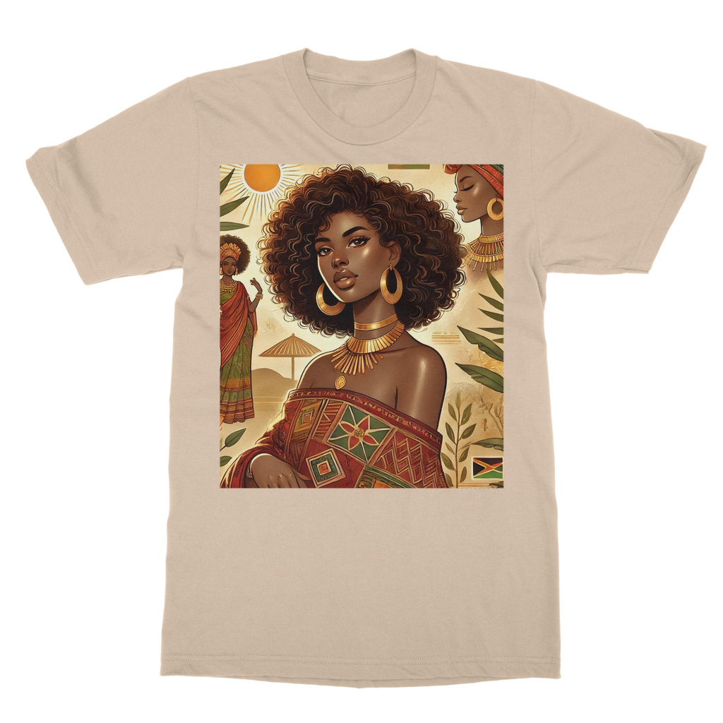 A beautiful radiant dark skinned woman Classic Adult T-Shirt