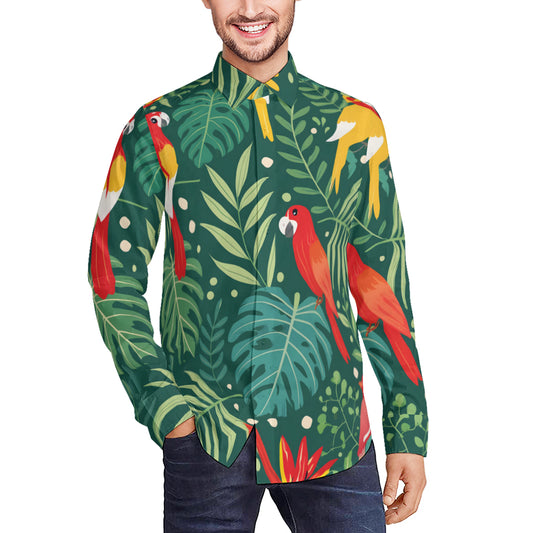 Tropical Men's Classic Long-Sleeved Shirt | Polyester