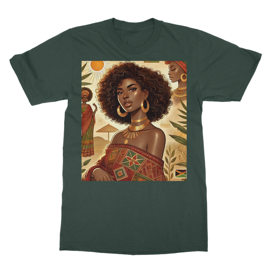 A beautiful radiant dark skinned woman Classic Adult T-Shirt