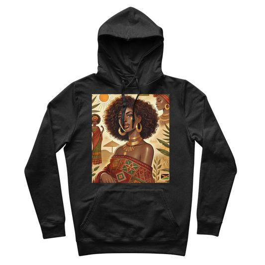 A beautiful radiant dark skinned woman 100% Organic Cotton Hoodie